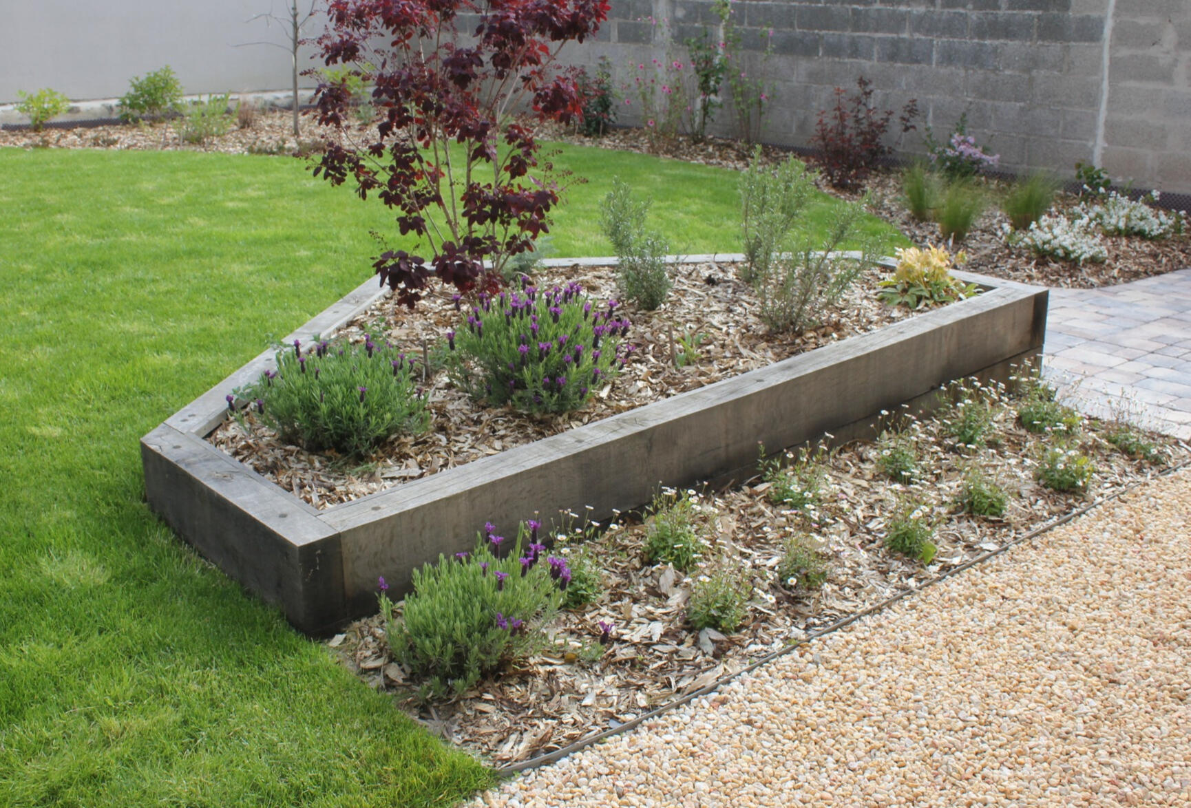 Jardinière en traverse paysagère chêne